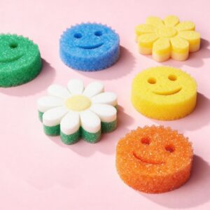 dish sponges, dish, sponge, kitchen, home, house, cleanliness, cleaning, household, smile, happy, ai generated